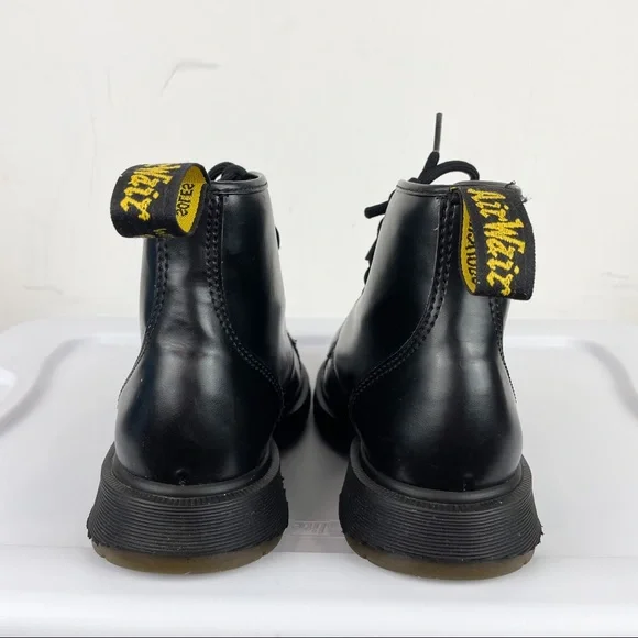 RARE Doc Martens NP5D Black Leather Boots Made in England UK Sz 8 - Picture 9 of 13